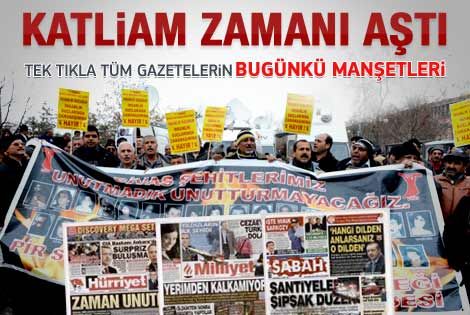 14 Mart 2012 günün gazete manşetleri