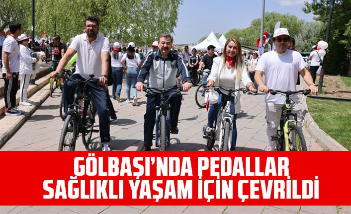 Gölbaşı'nın pedallar sağlıklı yaşam için çevrildi