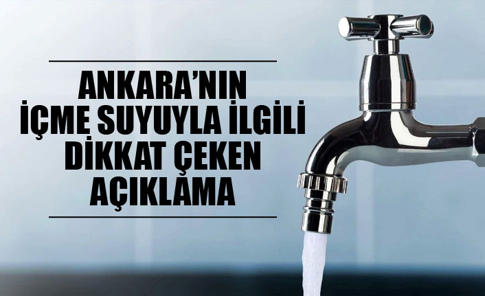 İÇME SUYU KALİTESİNE İLİŞKİN BASIN AÇIKLAMASI