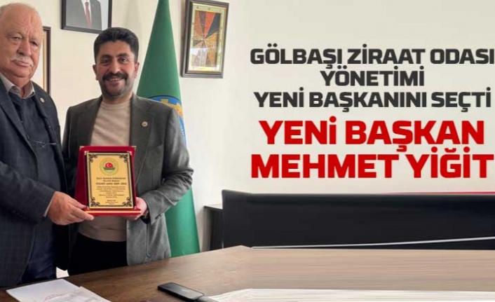 Ziraat Odası'nda yeni başkan Mehmet Yiğit oldu