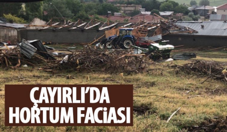 Çayırlı’da Hortum meydana geldi