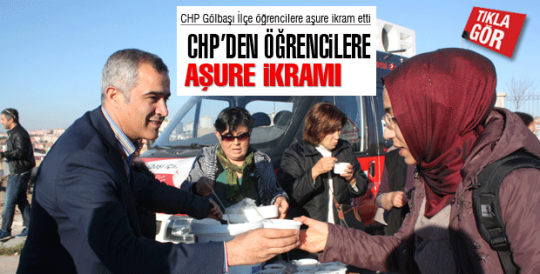 CHP'den öğrencilere aşure ikramı