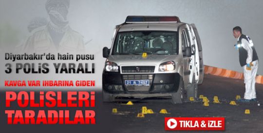 Diyarbakır'da polise silahlı saldırı: 3 yaralı-İzleyin