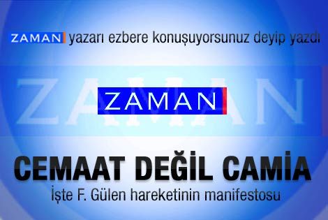 Dumanlı: 11 maddede cemaat değil camia