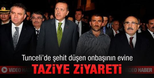 Erdoğan şehit ailesini ziyaret etti