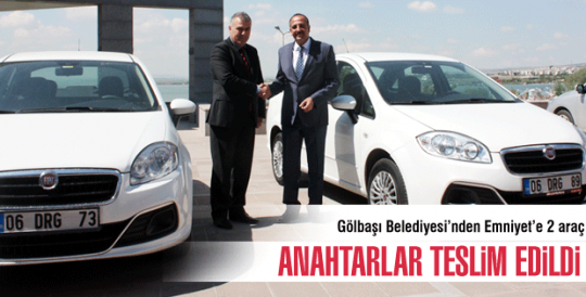 Gölbaşı Belediyesi'nden Emniyet'e 2 araç