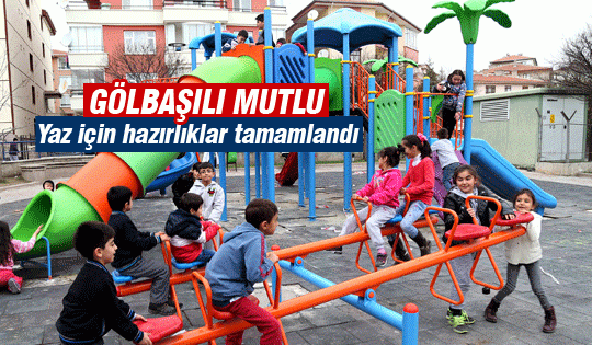 Gölbaşı’nda çocuk parkları yaza hazır