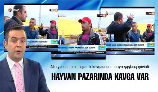 Hayvan pazarında kavga var