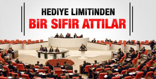 Milletvekillerine hediye sınırında bir sıfır atıldı