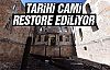 Yanan tarihi cami restore ediliyor