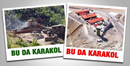 TOKİ'nin inşa ettiği karakol ve Yeşiltaş Karakolu