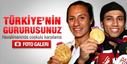 Türk sporculara coşkulu karşılama - galeri 