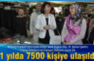 1 yılda 7500 kişiye ulaşıldı