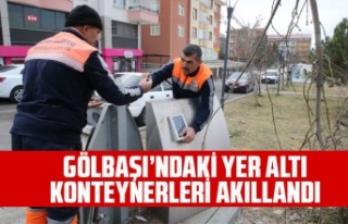 GÖLBAŞI’NDAKİ YER ALTI KONTEYNERLERİ AKILLANDI