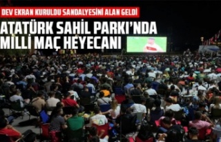 Atatürk Sahil Parkı'nda milli maç heyecanı