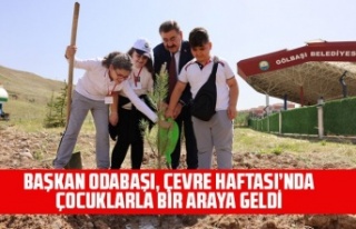 Odabaşı çevre gününde çocuklarla bir araya geldi