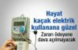 Kaçak elektriğe af geliyor