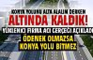 Konya yolu projesine ödenek engeli