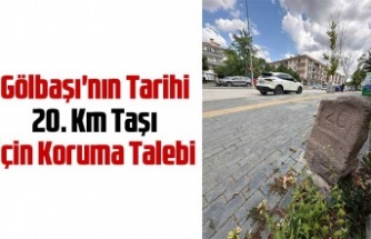 Gölbaşı'nda Tarihi 20 Km Taşı İçin Koruma Talebi